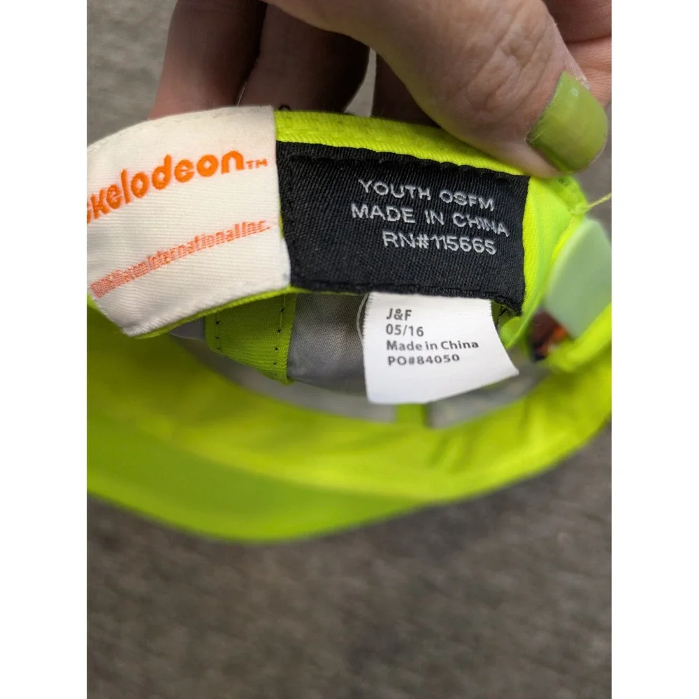 Nickelodeon TMNT‎ Snapback Hat Kid's OSFM Purple Neon Green Graphic Flat Bill